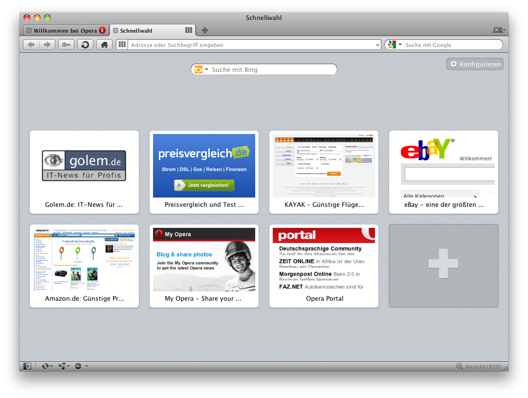 Opera 11.10 mit verbesserter Schnellwahl